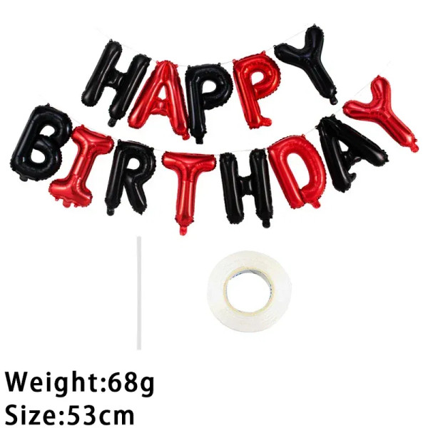 Color: Deep Sapphire, Ballon Size: 10inch - 13pc Happy Birthday Balloons Party Decoration Gold Blac F640-12000039236874433