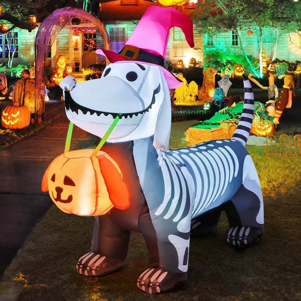 5FT Halloween Skull Puppy Inflatable Outdoor Decorations Q119-CJJT2151203
