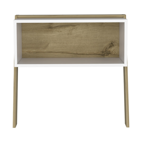 24" White and Oak Faux Wood Nightstand N270-478270
