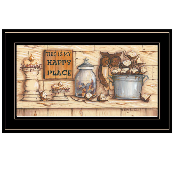 My Happy Place 2 Black Framed Print Wall Art N270-405325
