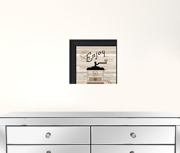 Set Of Two Enjoy Tea Time 1 Black Framed Print Kitchen Wall Art N270-405919