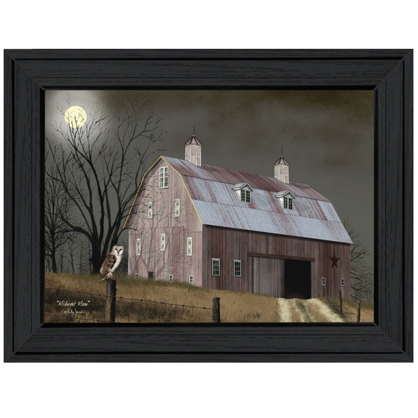 Midnight Moon 4 Black Framed Print Wall Art N270-406300