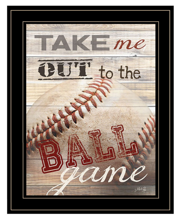 Take Me Out to the Ball Game 2 Black Framed Print Wall Art N270-407786