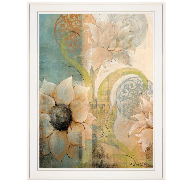 Meandering Flowers I 1 White Framed Print Wall Art N270-404841