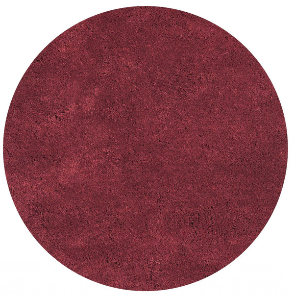 6' Round  Polyester Red Area Rug N270-352631