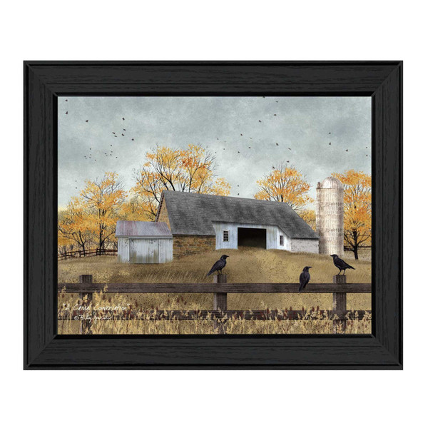 A Casual Conversation 2 Black Framed Print Wall Art N270-404499