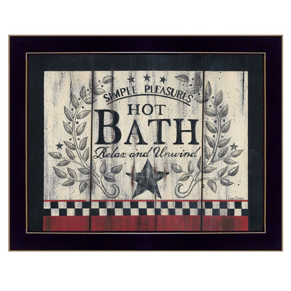 Hot Bath 15 Black Framed Print Bathroom Wall Art N270-405155