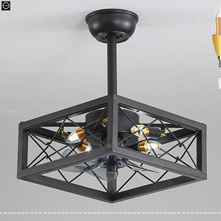 Color: Frosted black diameter37, power: 110V - Idyllic American Fan Lamp Nordic Minimalist Dining R Q119-CJSN163877020TG