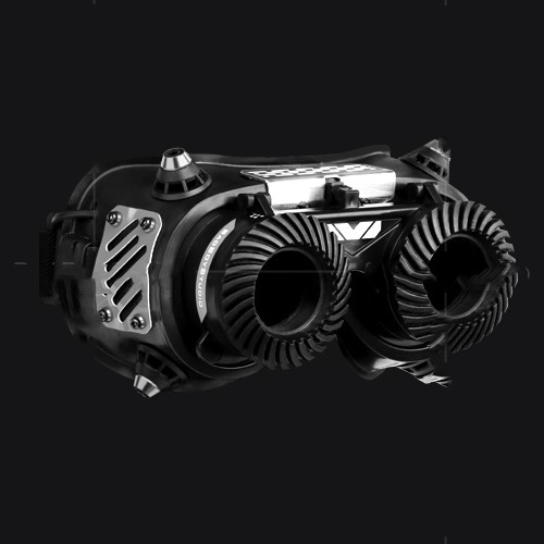 Color: Grey, grade: Second generation lighting - Face Mask Luminous Goggles Gas Mask Cos Sci-fi Mec Q119-CJJH167771810JQ