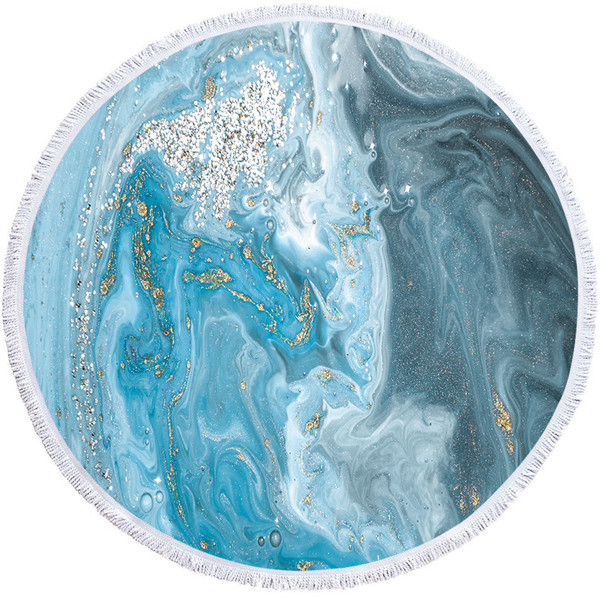 style: J, Size: 540g finished towel material - Factory Direct Supply Of Round Printed Beach Towels, Q119-CJHD107527037KP