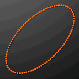 Smooth Round Opaque Bead Mardi Gras Necklace Orange Pack of 12 A706-A420