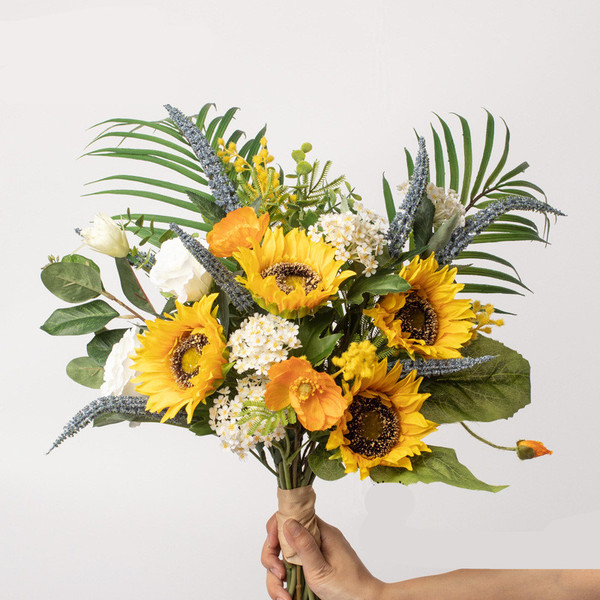 Color: Sunflower - Southern Cross Light Luxury High-End Simulation Bouquet Q119-CJZS111783903CX