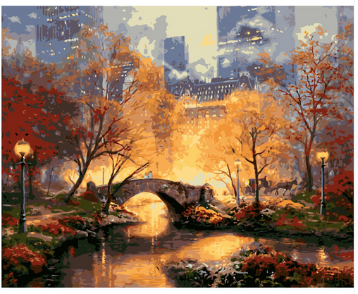 Color: I, Size: 40x50cm no fram - Gatyztoire-digital Landscape Painting, Oil Painting, Hand-painted Q119-CJZS115413125YB