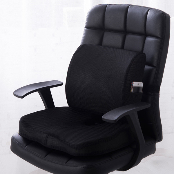 Color: Mesh surfaceblack, Size: Gel single cushion - A Set Of Office Lumbar Cushion Q119-CJZS122013866NM