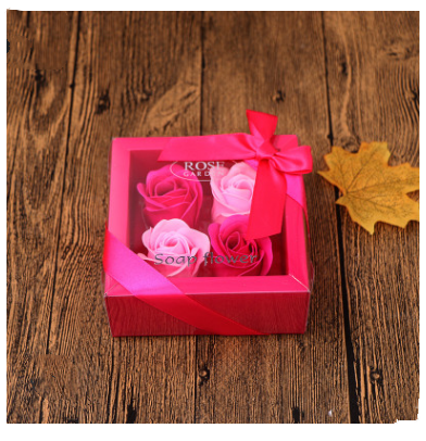 Color: Pink 2style - Soap Flower Gift Box Valentine's Day Gift Mother's Day Creative Gifts Bear Flo Q119-CJJJJRHD00307-Pink 2style