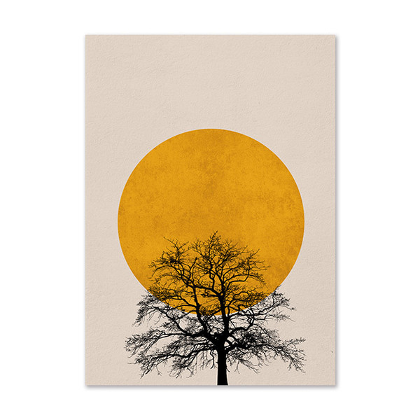Color: 3style, Size: 40x60cm - Yellow Tree Bird Modern Sofa Background Wall Decoration Q119-CJZS113956820TG