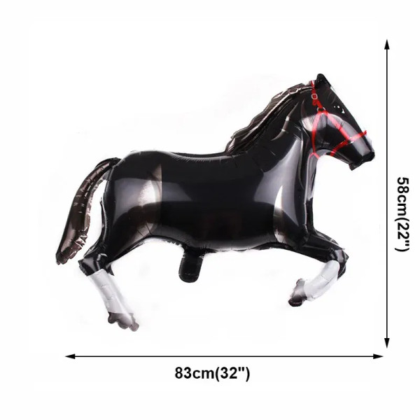 Color: Burgundy - Horse Party Decoration Birthday Banner Felt Garland Disposable Paper Plates Horse F640-12000038988526589
