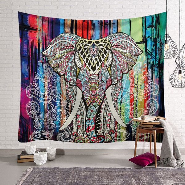 Color: 5style, Size: 150X130cm - Amazon Express Tapestry Home Decoration Wall Cloth Indian Elephant Q119-CJZS114711314NM