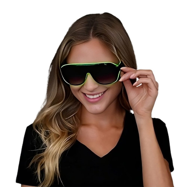 Electro Luminescent Banray Sunglasses Green A706-85010