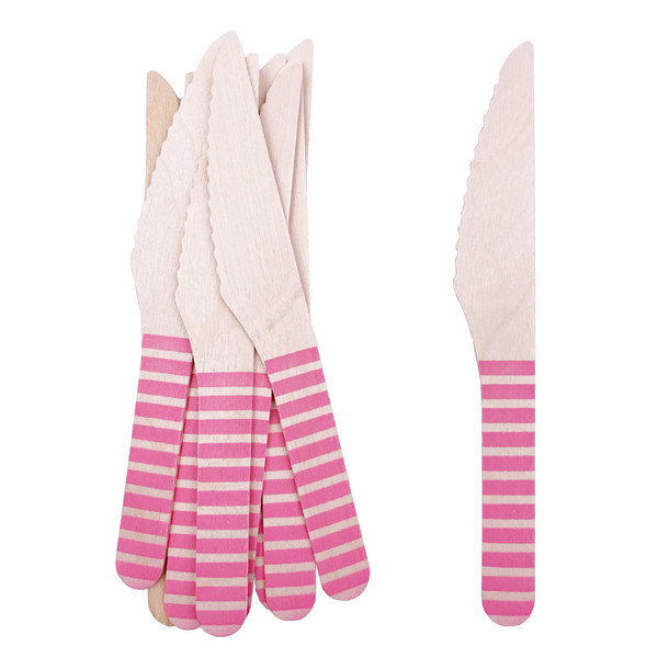 style: Pink wooden knife16 - Classic Universal Style Blue Powder Bronzing Striped Paper Tray BABY S Q119-CJHD114799606FU