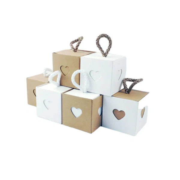 Color: Olive, Gift Box Size: 5x5x5cm, Ships From: CHINA, Gift Bag Size: 9x14cm - 25/50Pcs Kraft Pap F640-12000028232080598