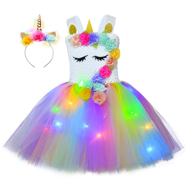 Color: Candy, Appropriate Height: S - LED color princess tutu skirt Q119-CJJJJRHD01614-Candy-S