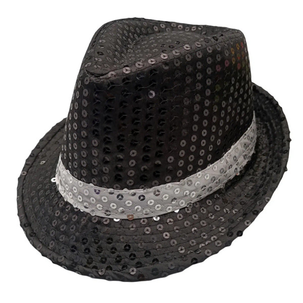 Color: plum - 12 Colors Men's Women's Jazz Hat Sequins Retro Disco Funky Glitter Costume Unisex Nov F640-12000034726506536