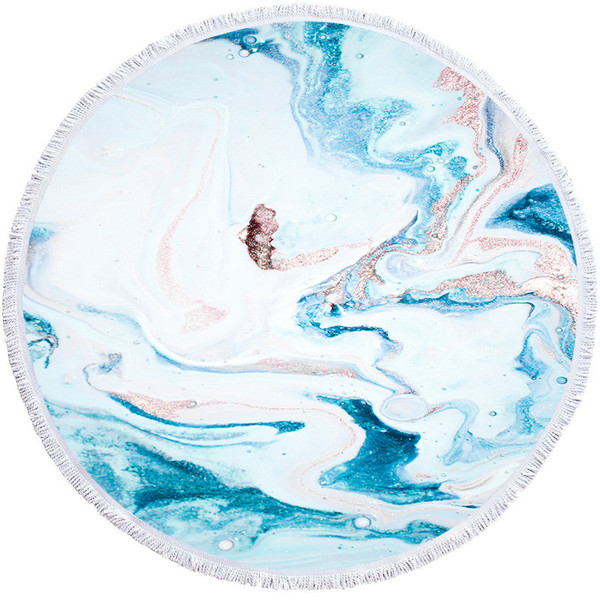 style: H, Size: 540g finished towel material - Factory Direct Supply Of Round Printed Beach Towels, Q119-CJHD107527029CX