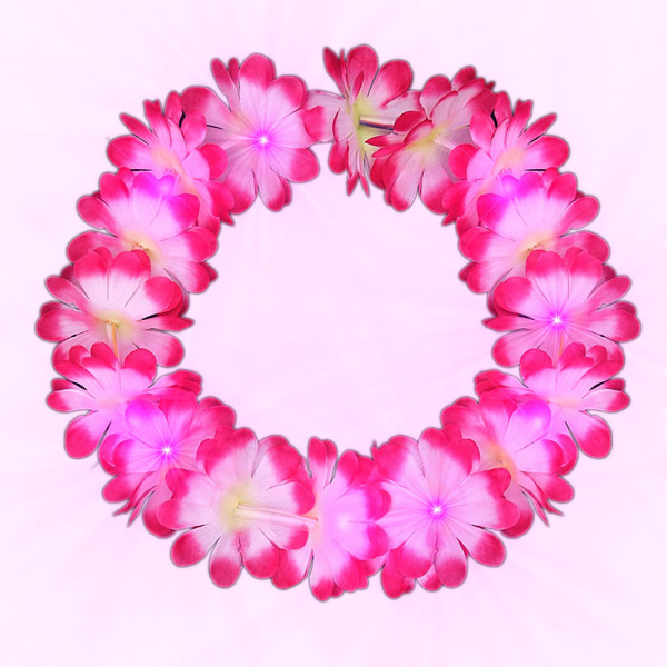 Light Up Hawaiian Lei Headband Pink A706-683030