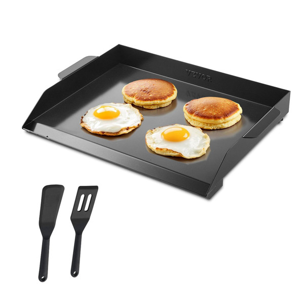 Carbon Steel Griddle, 22x16 inch Universal Flat Top Rectangular Plate, Gas Grill Griddle for BBQ Gr E415-DCJPTG2016INSC89SV0