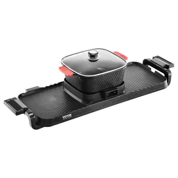 Hot Pot with Grill, 2300W 2-in-1 Electric Smokeless Grill and Hot Pot, Removable Shabu-shabu Hotpot E415-ZFXDHG12YCLY1H507V1