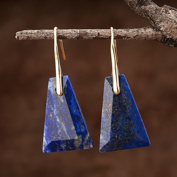 Lapis Lazuli Earrings European And American Fashion Earrings Multicolor Fashion Earrings Q119-CJLX1228743