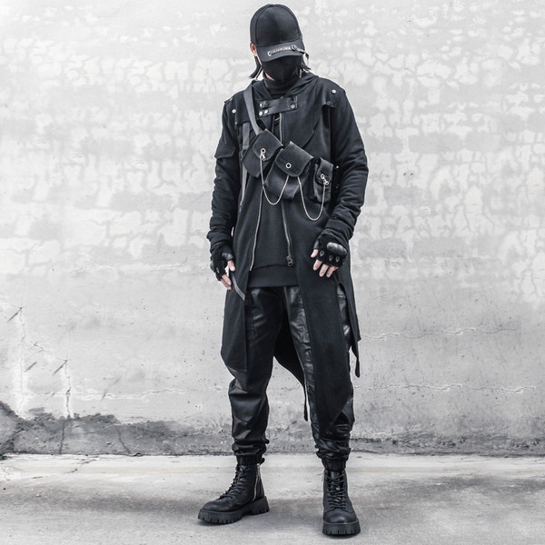 Tactical Hooded Fitted Cape Fashion Coat Q119-CJFY1608082