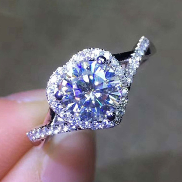 Color: F, Size: 7 - Love Simulation Diamond Heart Shaped Female Ring Q119-CJLX111726038LO