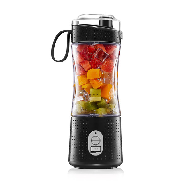 Portable Blender Type-C Rechargeable Juicer Cup Electric Blender for Travel Kitchen 380ml Black K484-FQZHE_1RT396VM