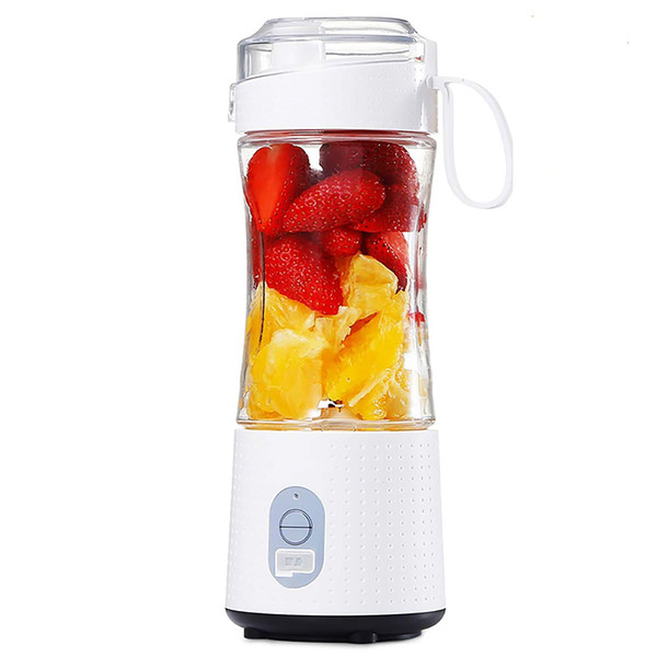 Portable Blender Type-C Rechargeable Juicer Cup Electric Blender for Travel Kitchen 380ml White K484-FQZHE_1RT39VVY