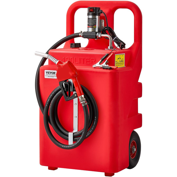 Diesel Transfer Tank, 32 Gallon, Portable Kerosene Tank with 12V DC 10GPM Electric Transfer Pump, 1 E415-SLJYCDDBCY32FOJ7M001V9