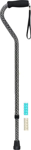 Designer Canes Color Combo Offset Handle Aluminum  Cs/6 B731-1627