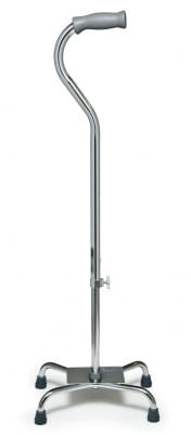Lumex Silver Collection Quad Cane-Low Prof-Alum Sm Base(Ea) B731-GF6141A