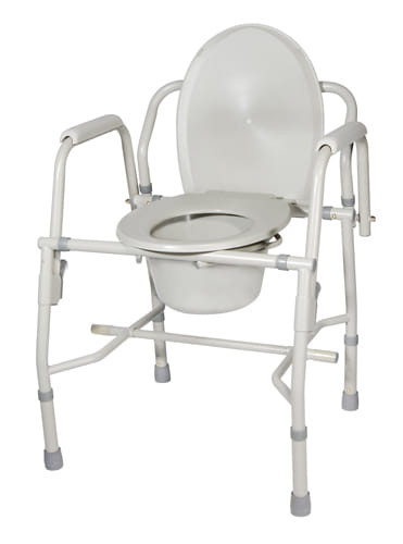Drop Arm Commode Deluxe-KD Steel B731-1066