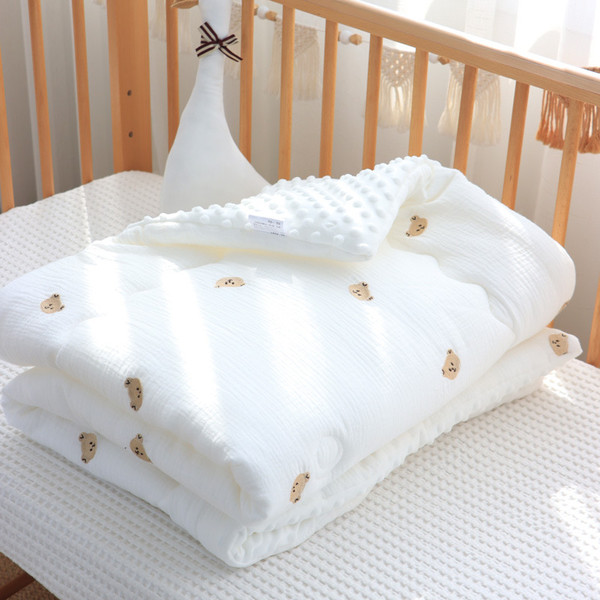 Color: Heart Bear, Size Specification: Autumn And Winter - Children's Pure Cotton Wrinkled Gauze An Q119-CJYD188256402BY