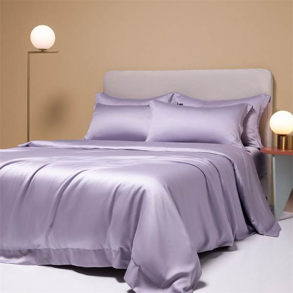 Pattern: Hyacinth Purple, Size Specification: 1.2 Bed flat sheet 3 pieces - 200 Luxury Lenzing Tenc Q119-CJCS246325407GT
