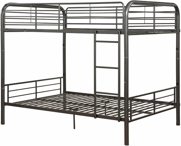79" X 57" X 65" Gunmetal Metal Tube Full Over Full Bunk Bed N270-285314