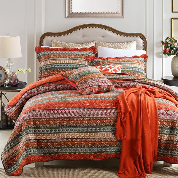 Pattern: Red Plain Weave, Size: Three Pieces - Bedspread Pure Cotton Summer Cooling Duvet Airable C Q119-CJYD199107309IR