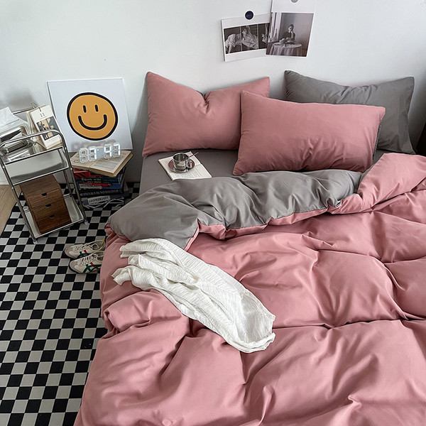 Pattern: Cameo Brown Light Gray, Size Specification: 1.8M Flat Sheet - Simple Colorblock All-matchi Q119-CJCS211838202BY