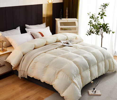 Color: Beige, style: 150x200cm3 jin - High-end Gift Cotton Dazzle Duvet Goose Down Quilt Q119-CJCS165318517QJ