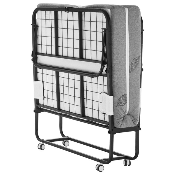 Rollaway Bed, 38 in x 75 in Folding Bed with 5 in Mattress, Twin Size Foldable Bed with Sturdy Meta E415-ZDC38YC5INCHTSRZYV0
