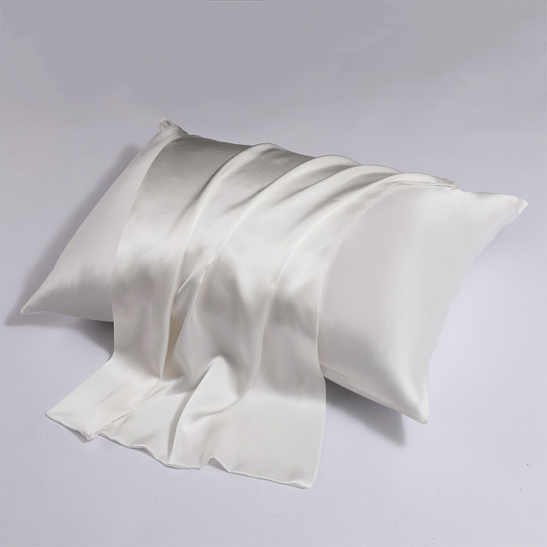 Pattern: White, Size Specification: 51x76CM - Zipper Silk Double-sided Pillowcase Household Q119-CJYD246236430DW