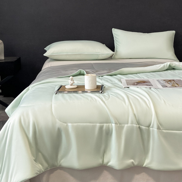 Pattern: Green And Gray, Size Specification: 200x230cm - Cloud Soft Cool Air Conditioner Washable S Q119-CJYD222505102BY