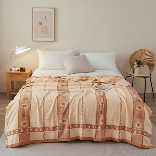 Pattern: Small Flower Coffee, Size Specification: 180x220cm - Single Air-conditioning Summer Coolin Q119-CJYD254630808HS